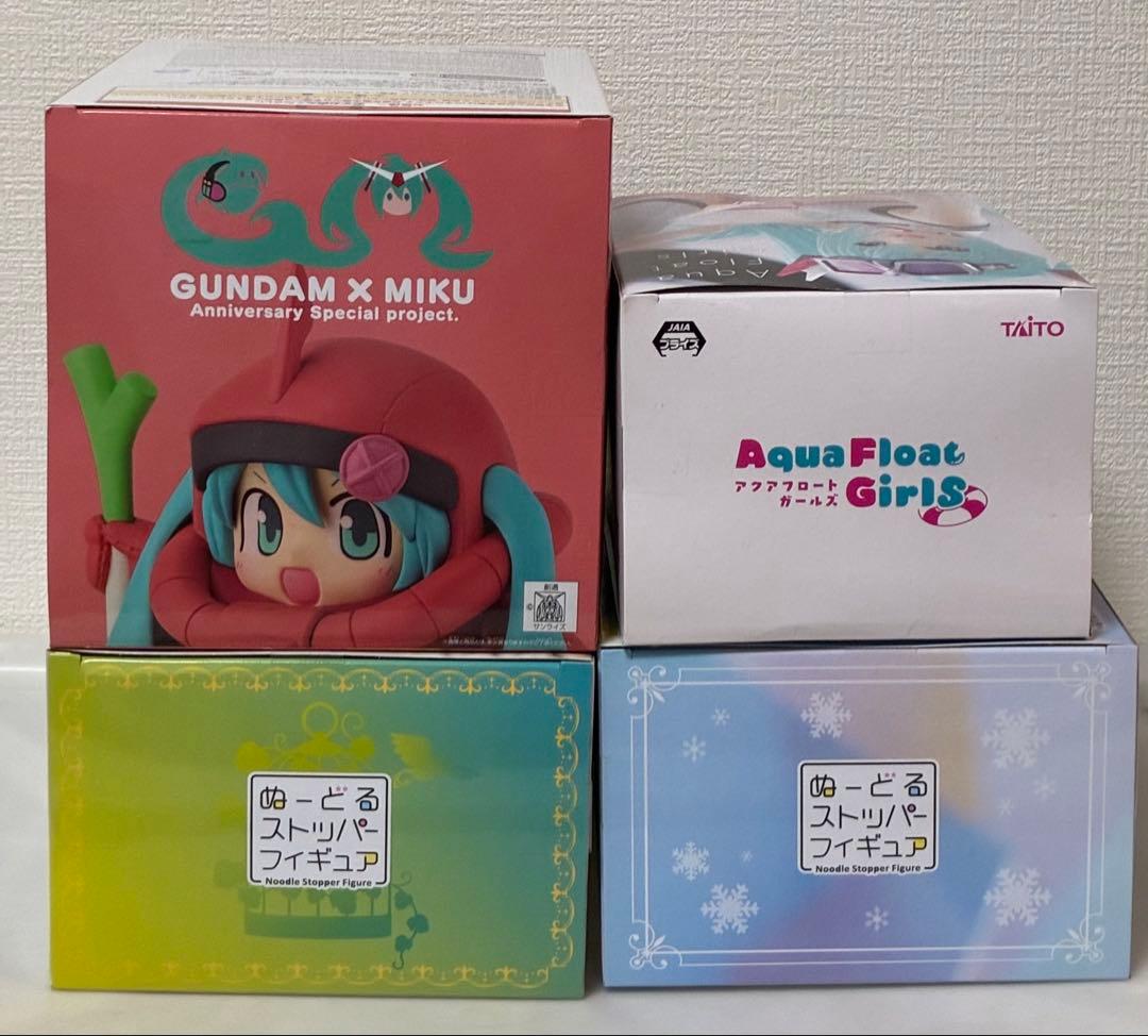 初音ミク カナリア、雪ミク、シャアザクぐるみ、アクアフロートガールズ フィギュア