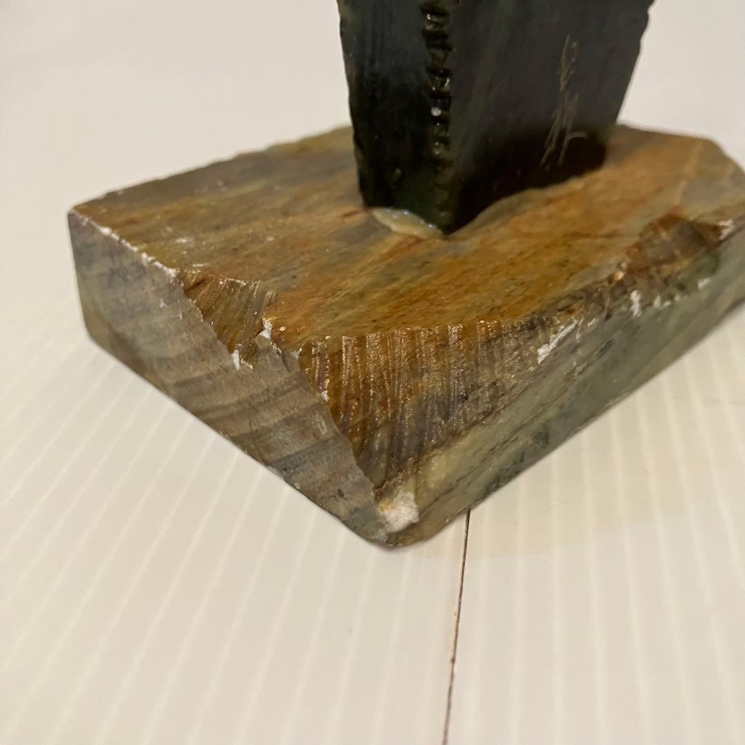 E-4 【希少】北原白秋 歌碑 オブジェ 石彫 置物 書家 刻印 詩歌 記念碑