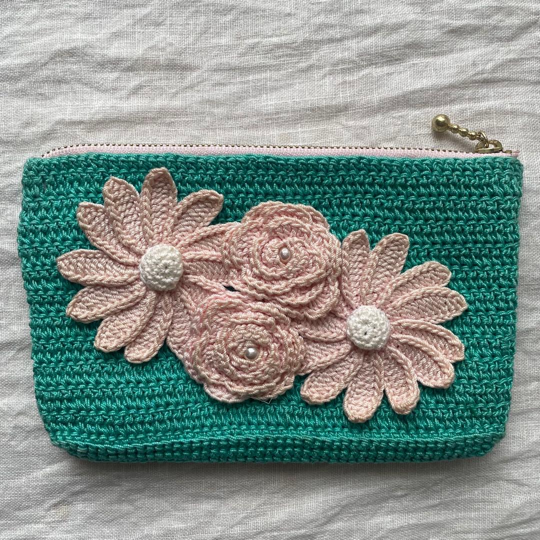 【 La Renaissance 】色彩記憶 刺し子マット手編みポーチ 記録写真