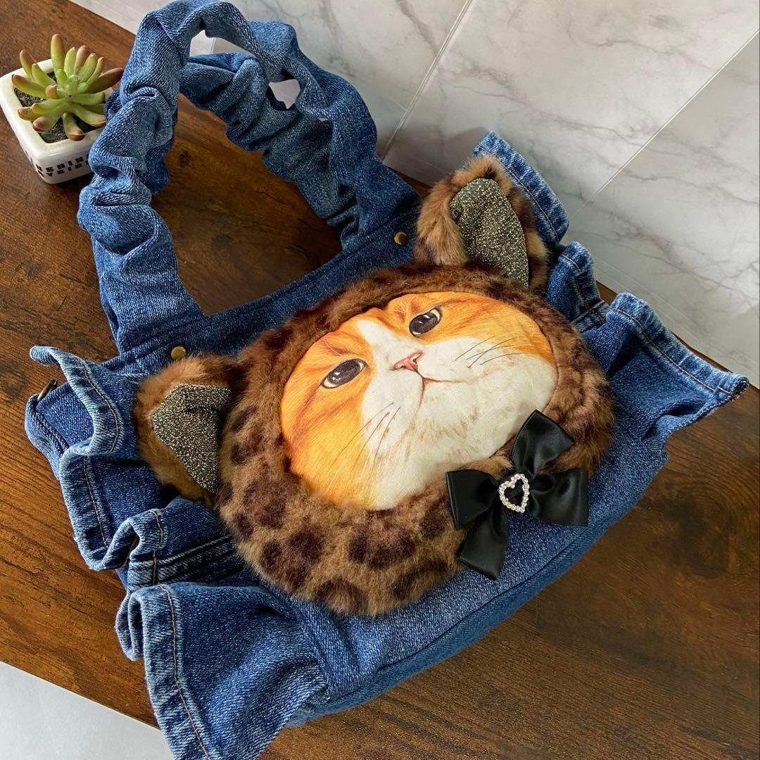 ゆ*ら様 コヤンイサムチョン♡デニムリメイク【フリルバッグ】ハンドメイド