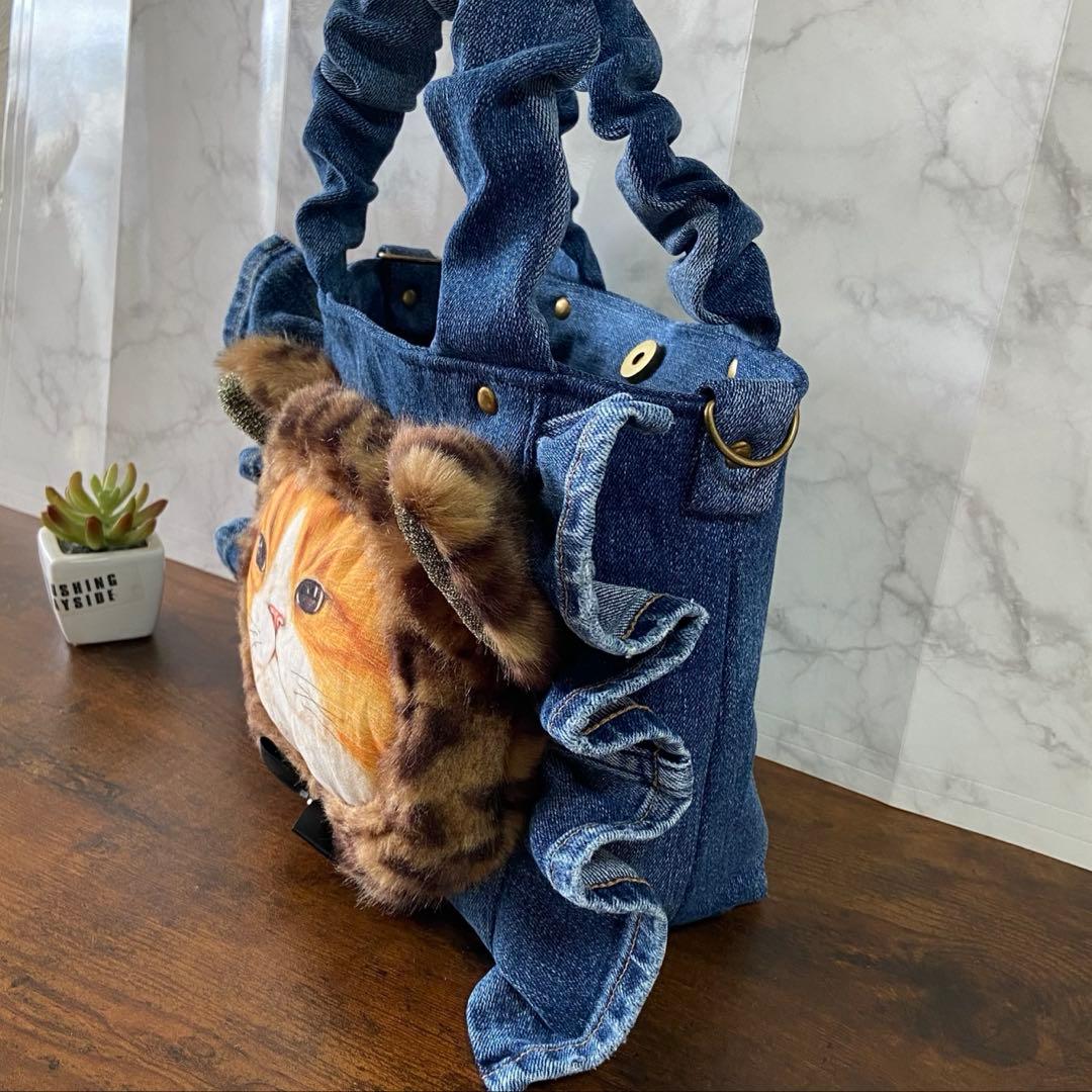 ゆ*ら様 コヤンイサムチョン♡デニムリメイク【フリルバッグ】ハンドメイド