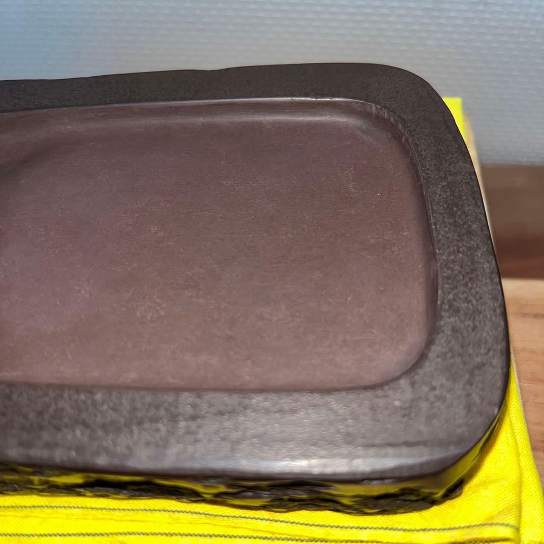 ⭕️赤間硯　梅花彫刻野面硯　下井百合昭　昭竜山作　女性好み作品　姿美しい