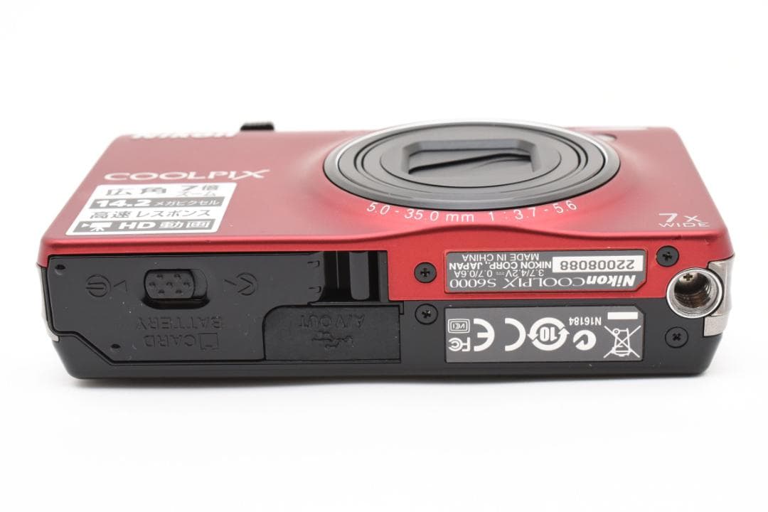 Nikon COOLPIX S6000 レッド コンパクトデジタルカメラ