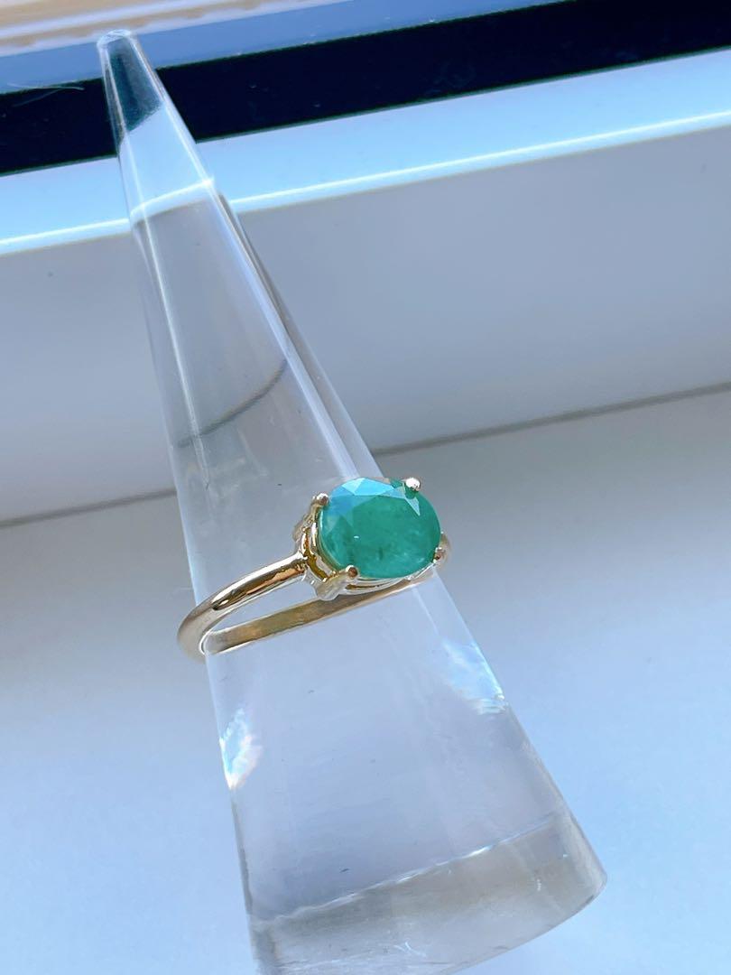 エメラルド　リング　ハンドメイド　天然石