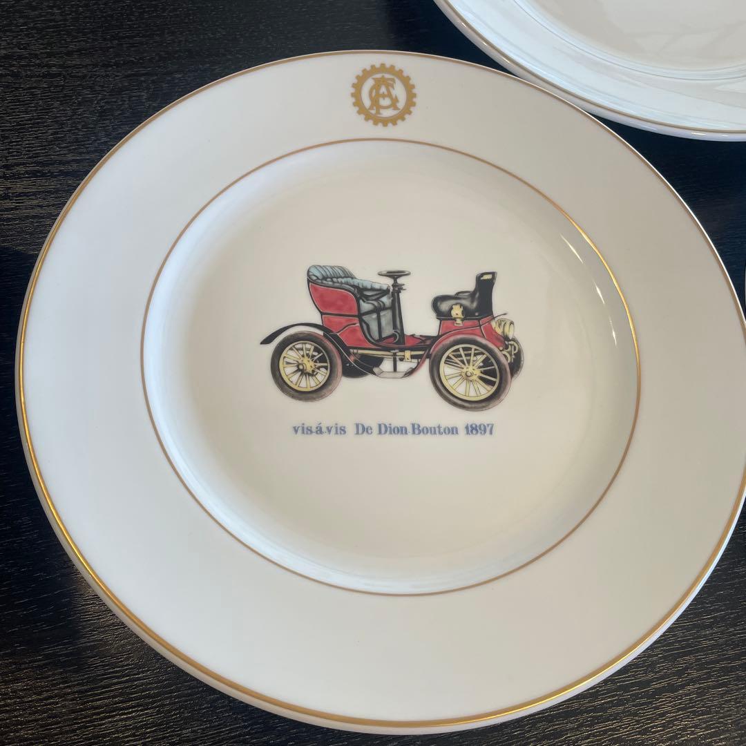 リモージュ　クラシックカー柄プレート26cm3枚セット