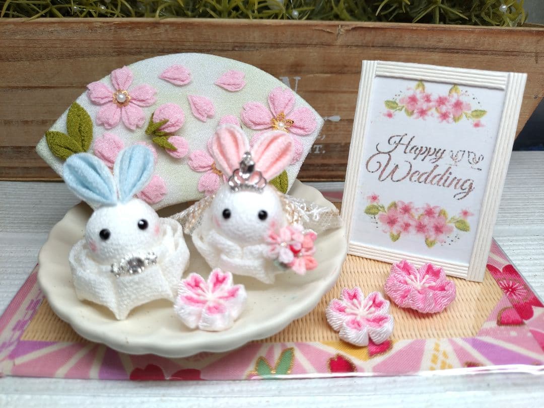♥♡桜ウェディング飾り♥色々季節飾り*♡♥固まるハーバリウムペン立て*2個*♡♥