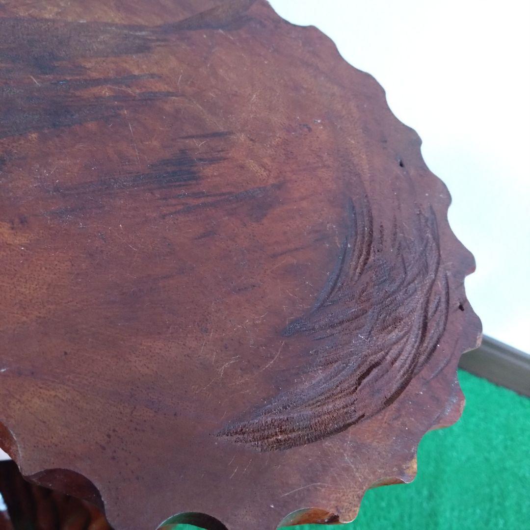 木彫りカエル靴べらスタンド 木製 玄関インテリア 縁起物 置物