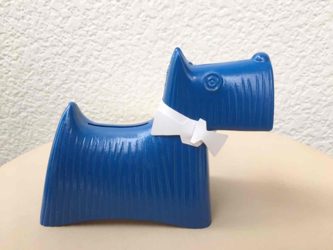 スコティッシュテリア　貯金箱(ブルー) スウェーデン 【希少】