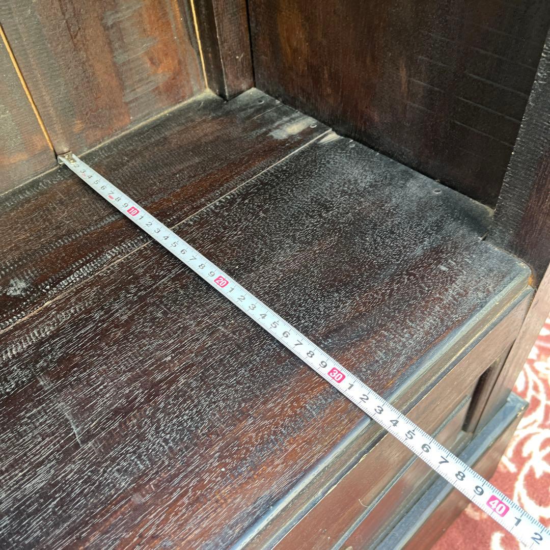 ビンテージ古家具◾️木製無垢材 古着屋で使っていたディスプレイ棚 展示棚 シェルフ