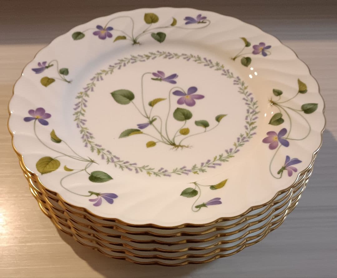Noritake バイオレットディナープレート6枚セット