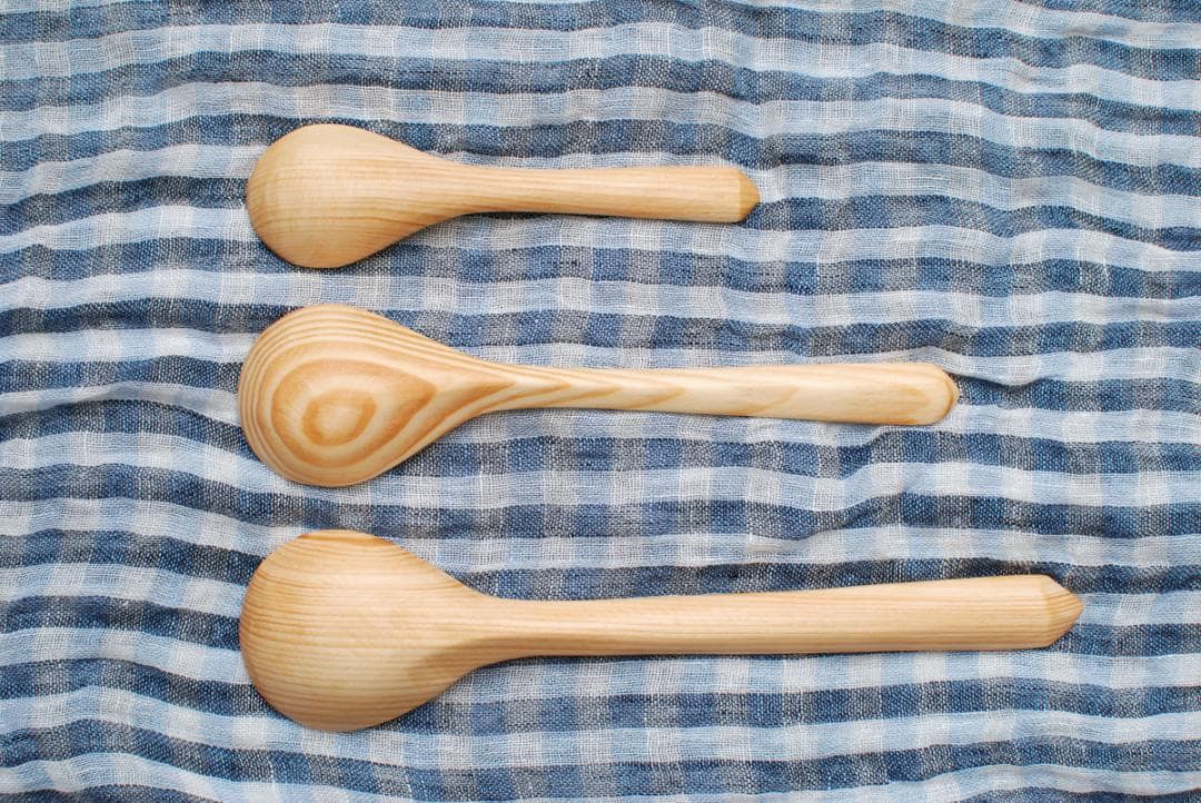 S1 新品未使用　シベリア杉スプーン アナスタシア　シベリア五葉松　食器　木製