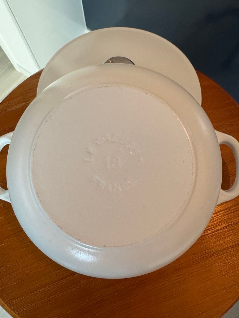 Le Creuset マルミット　ホワイト 両手鍋 18cm USED