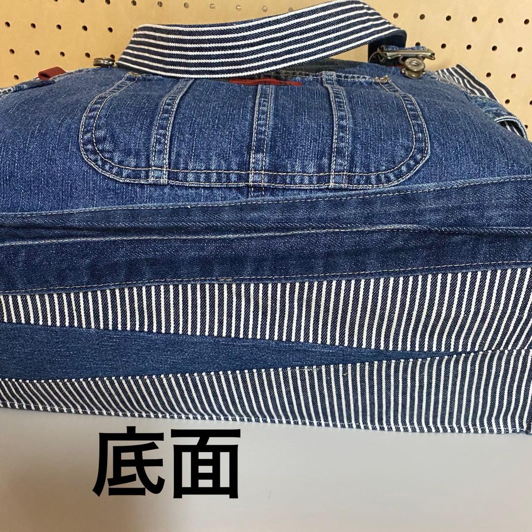 BIG デニムリメイク　トートバッグ　オーバーオール