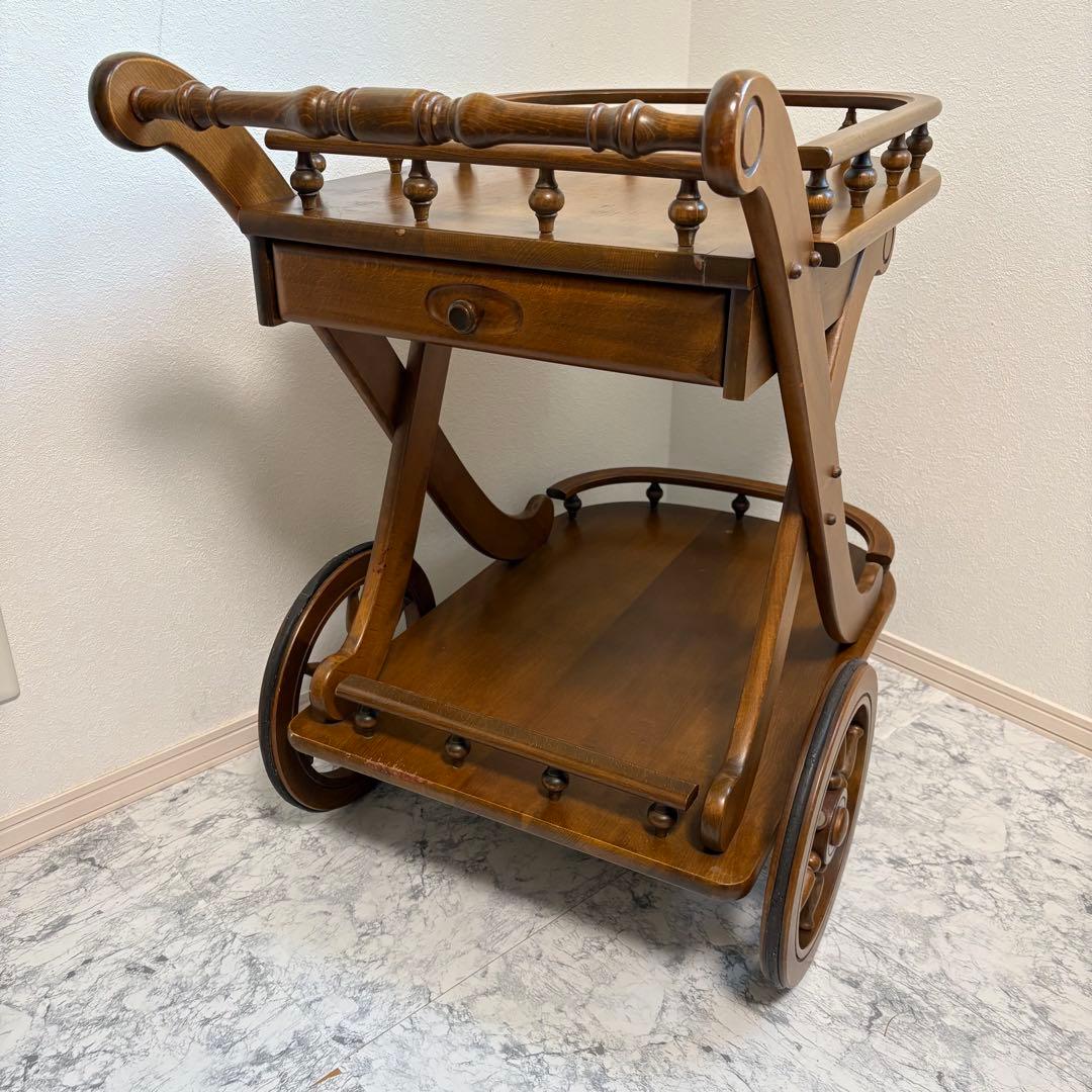 カリモク　キッチンワゴン　キッチンカート サービングワゴン　バーカート　移動可能