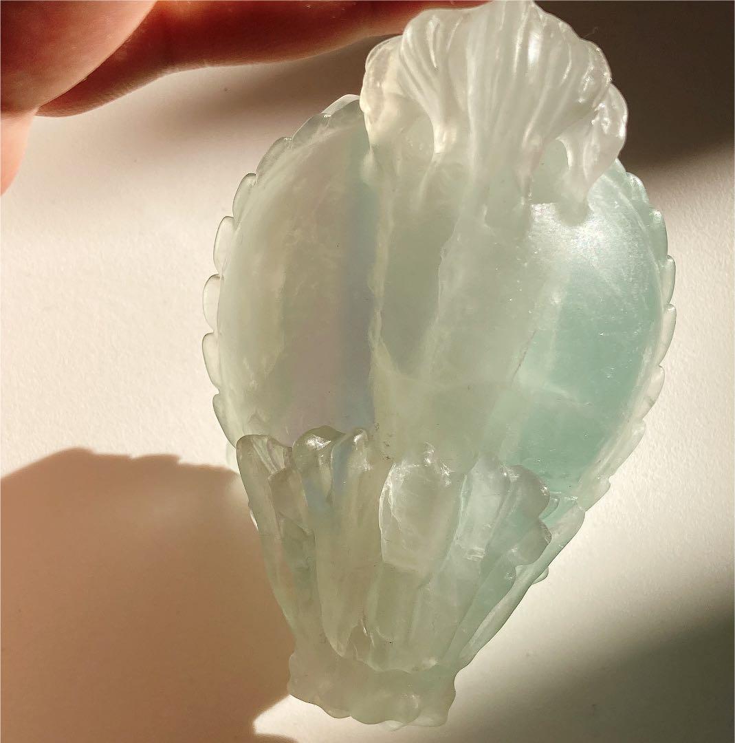 フローライト 龍亀 天然石  置物