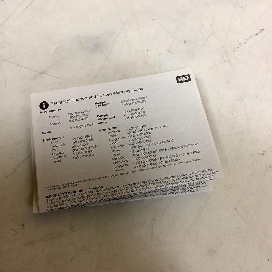 WD My Book 3TB 外付けHDD 箱あり（R-5）