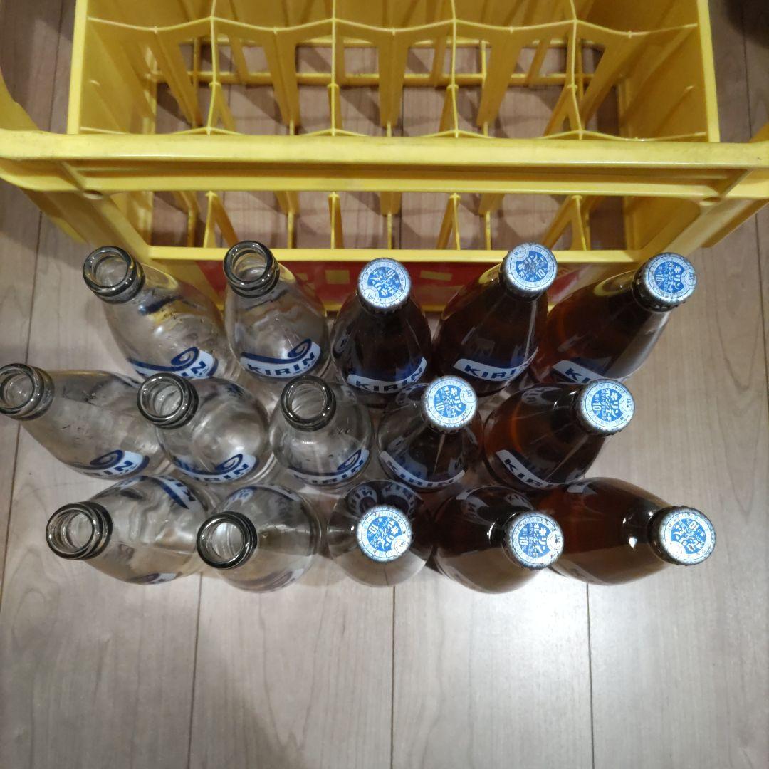 昭和レトロ キリン 500ml プラスチックケース イエロー