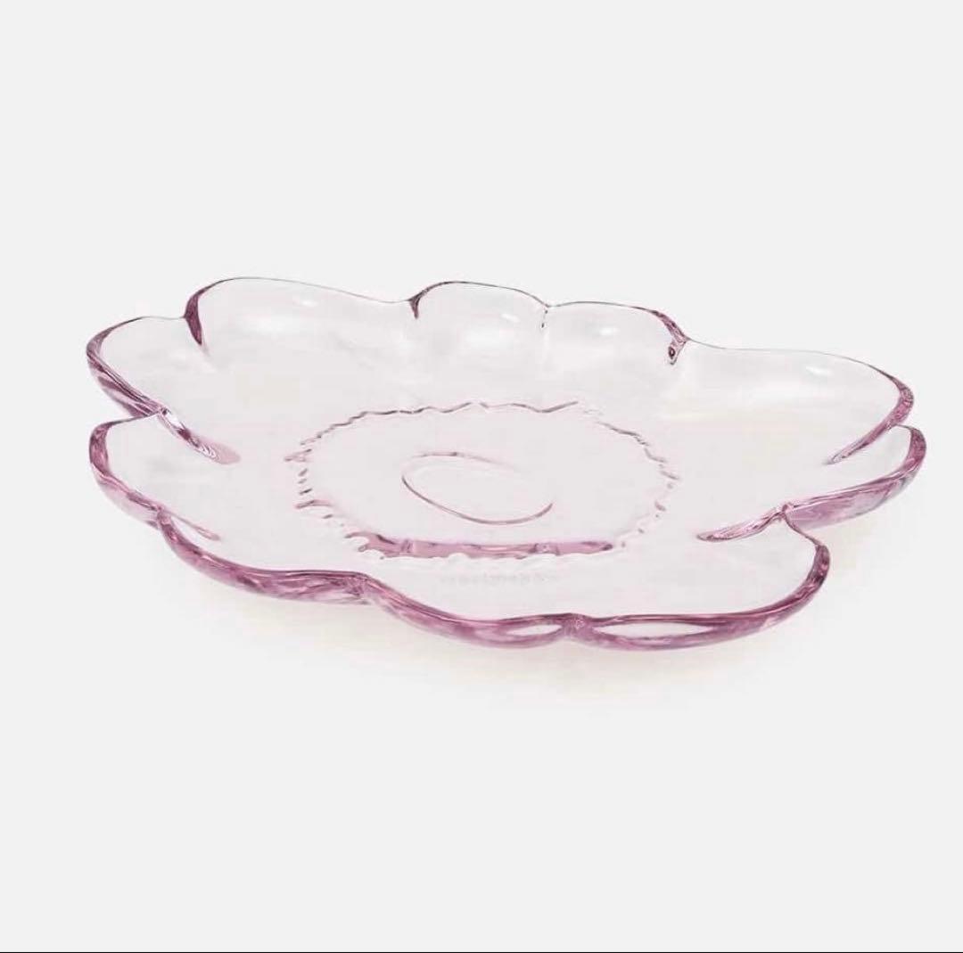 マリメッコ【marimekko】Unikko glass plate 20cm