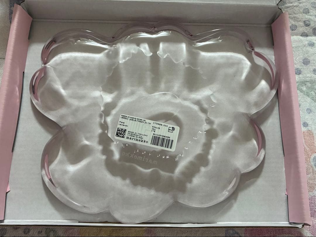 マリメッコ【marimekko】Unikko glass plate 20cm
