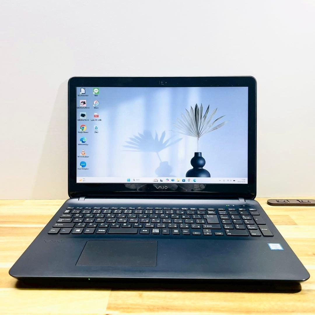 快速 SSD✨ VAIO ノートパソコン カメラ Win11 8GB オフィス