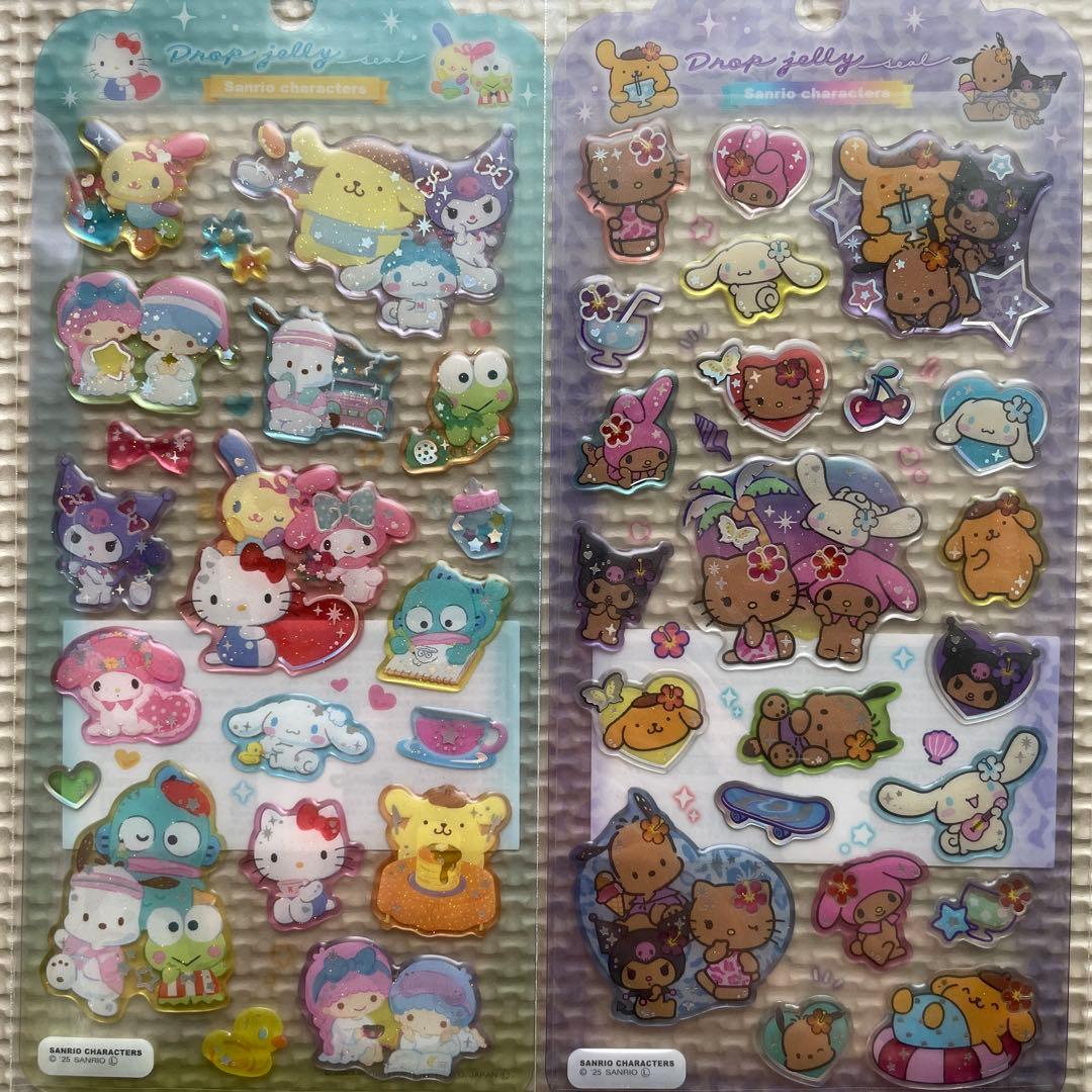 【国内正規品】サンリオ　マシュマロ　ウォーター　キラキラジュエル　シール　セット