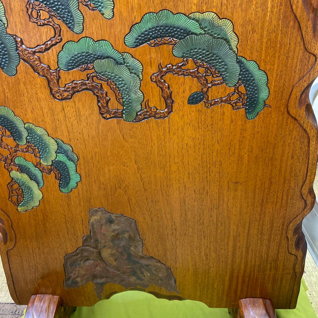 衝立　松図　パーテーション　間仕切り