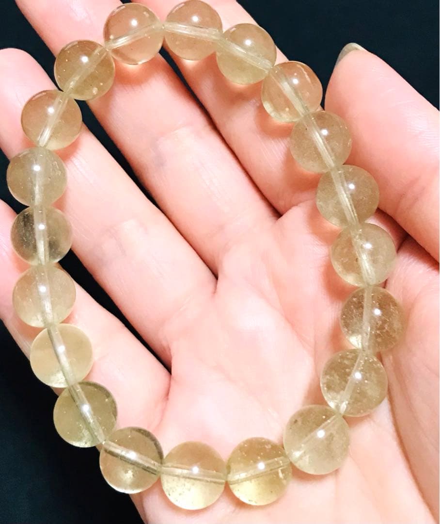 高品質　隕石　リビアングラス　ブレスレット　リビアンガラス　クリストバライト