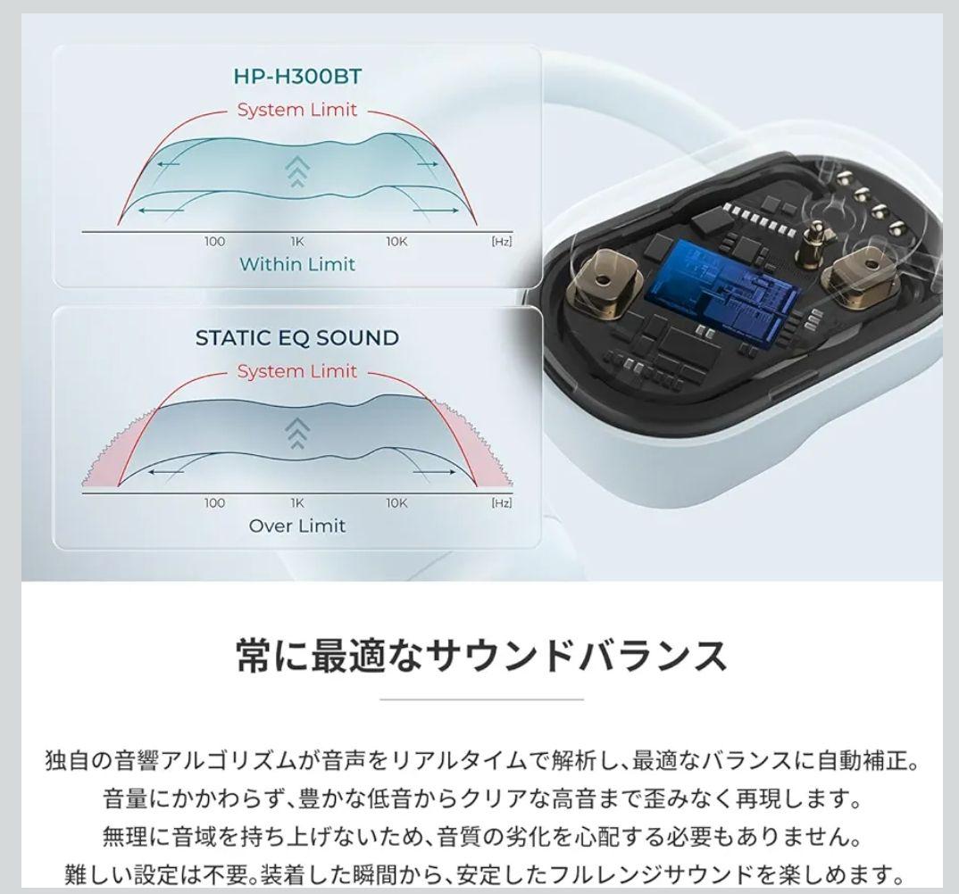 ラディウス radius　HP-H300BT　完全ワイヤレスイヤホン　黒