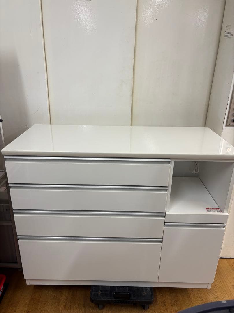 M068 ニトリ キッチンカウンター 幅1200mm ホワイト