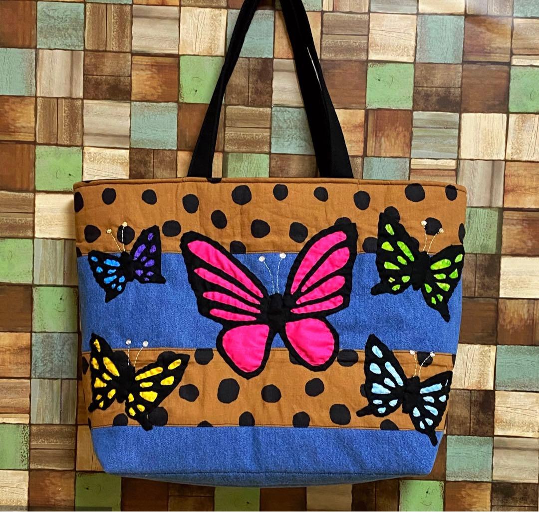 ハワイアンキルトバッグ（蝶々）