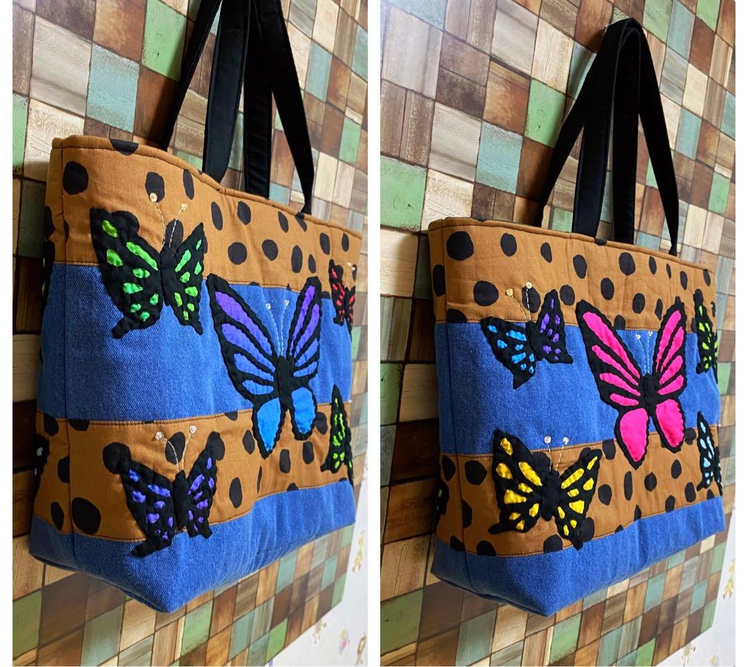ハワイアンキルトバッグ（蝶々）