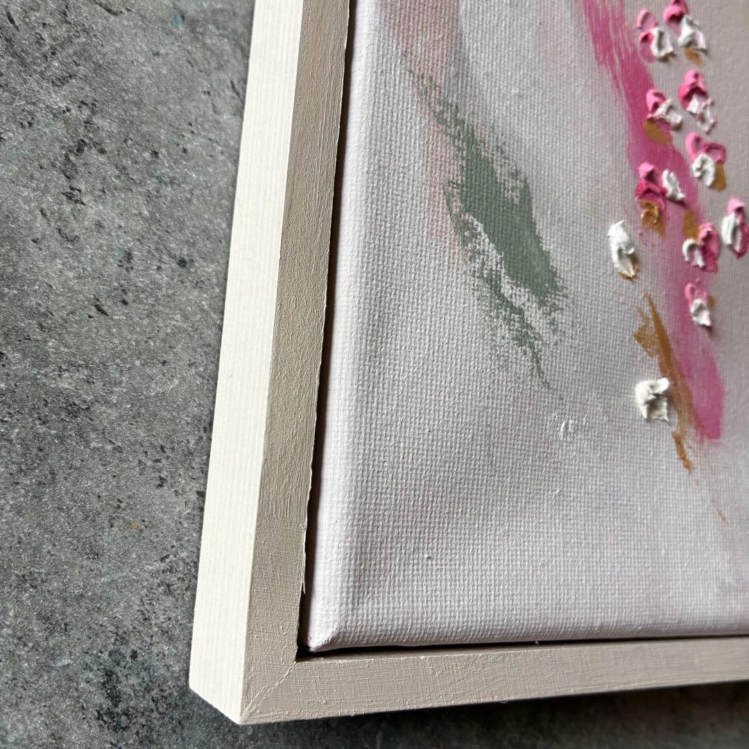 テクスチャーアート　2枚set 桜　花　モダン　絵画　抽象画　アートパネル