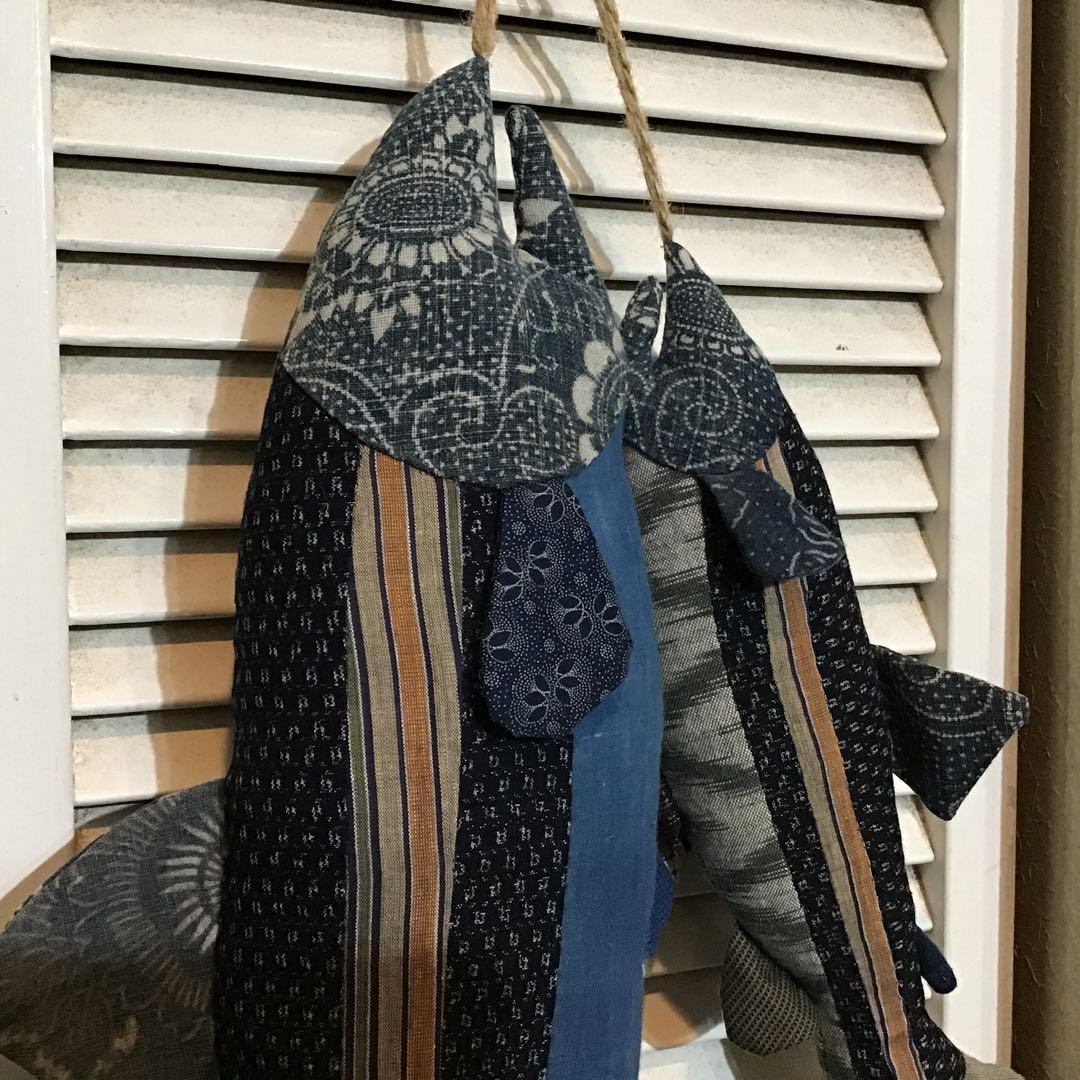 古布　吊るし飾り　　親子鮭　　ハンドメイド