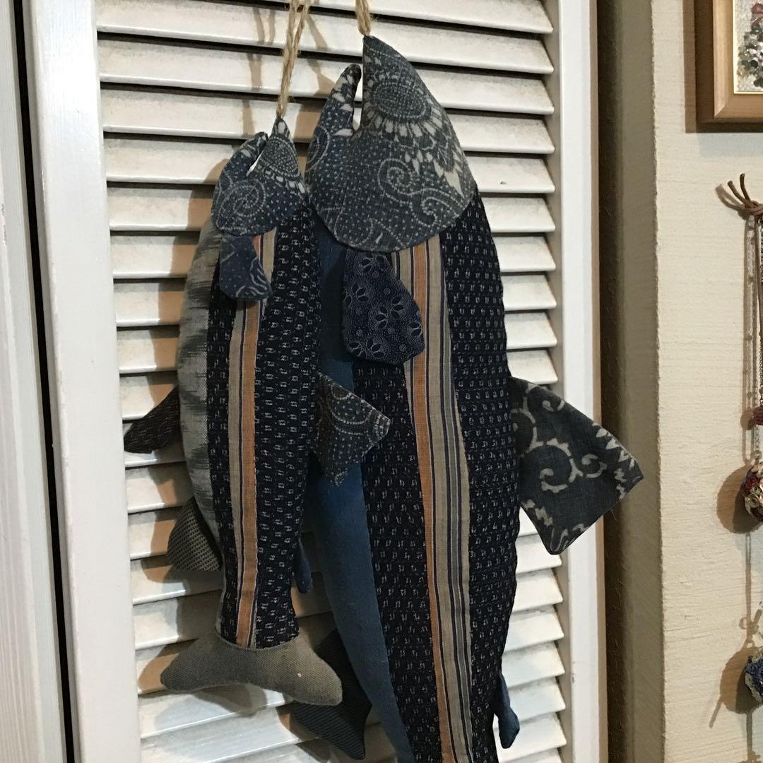 古布　吊るし飾り　　親子鮭　　ハンドメイド