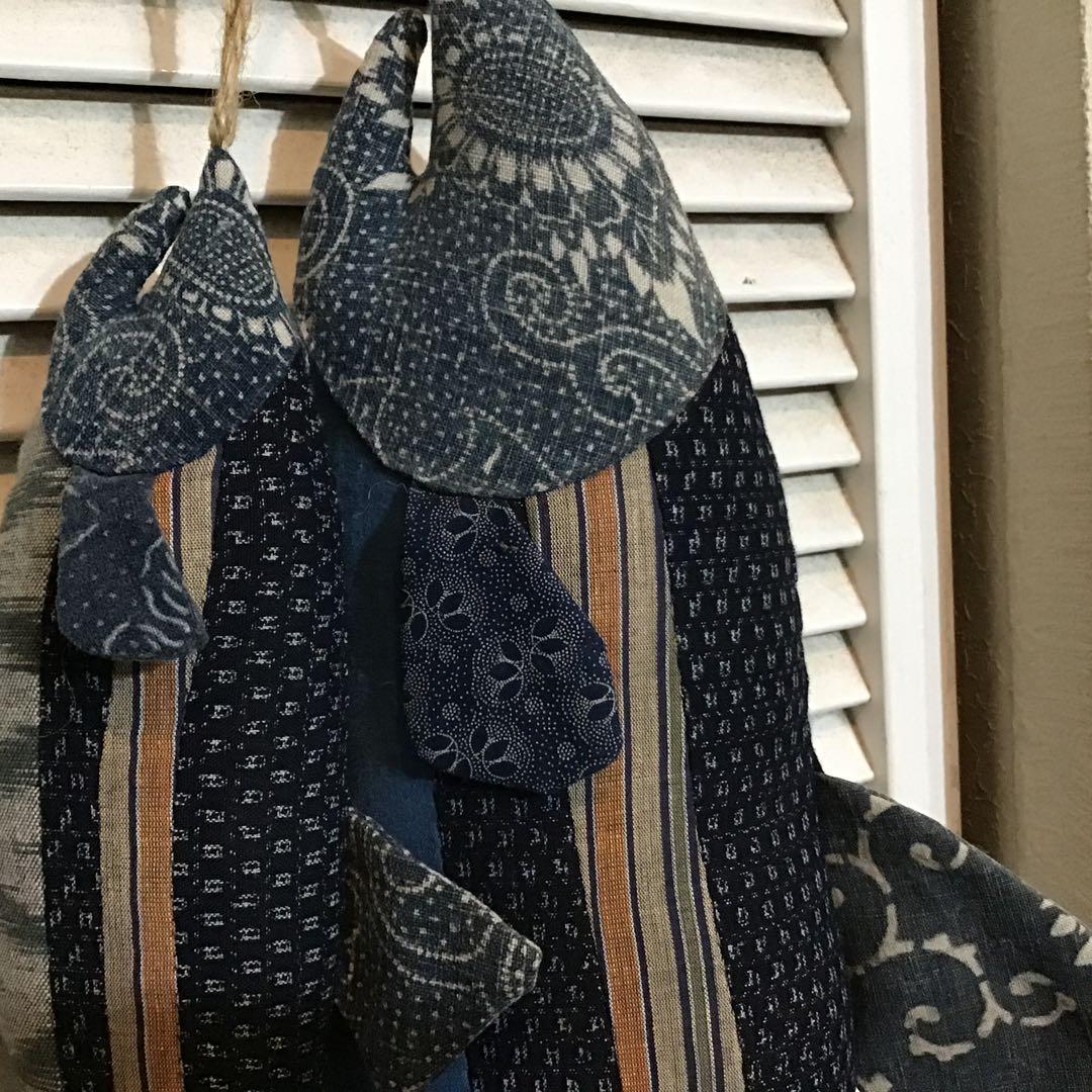 古布　吊るし飾り　　親子鮭　　ハンドメイド