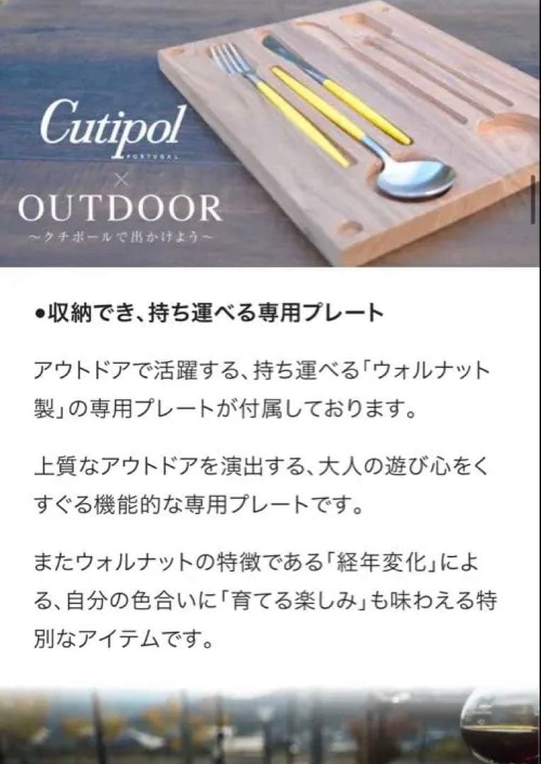 新品未使用◎Cutipol カトラリーセット イエロー　ゴア