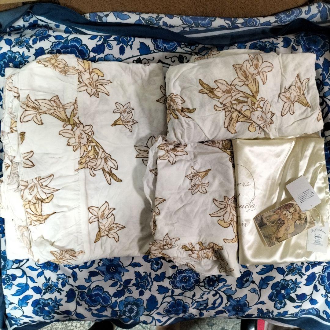 [値下げ] gelato pique　ミュシャ　寝具3点セット　シングル　新品