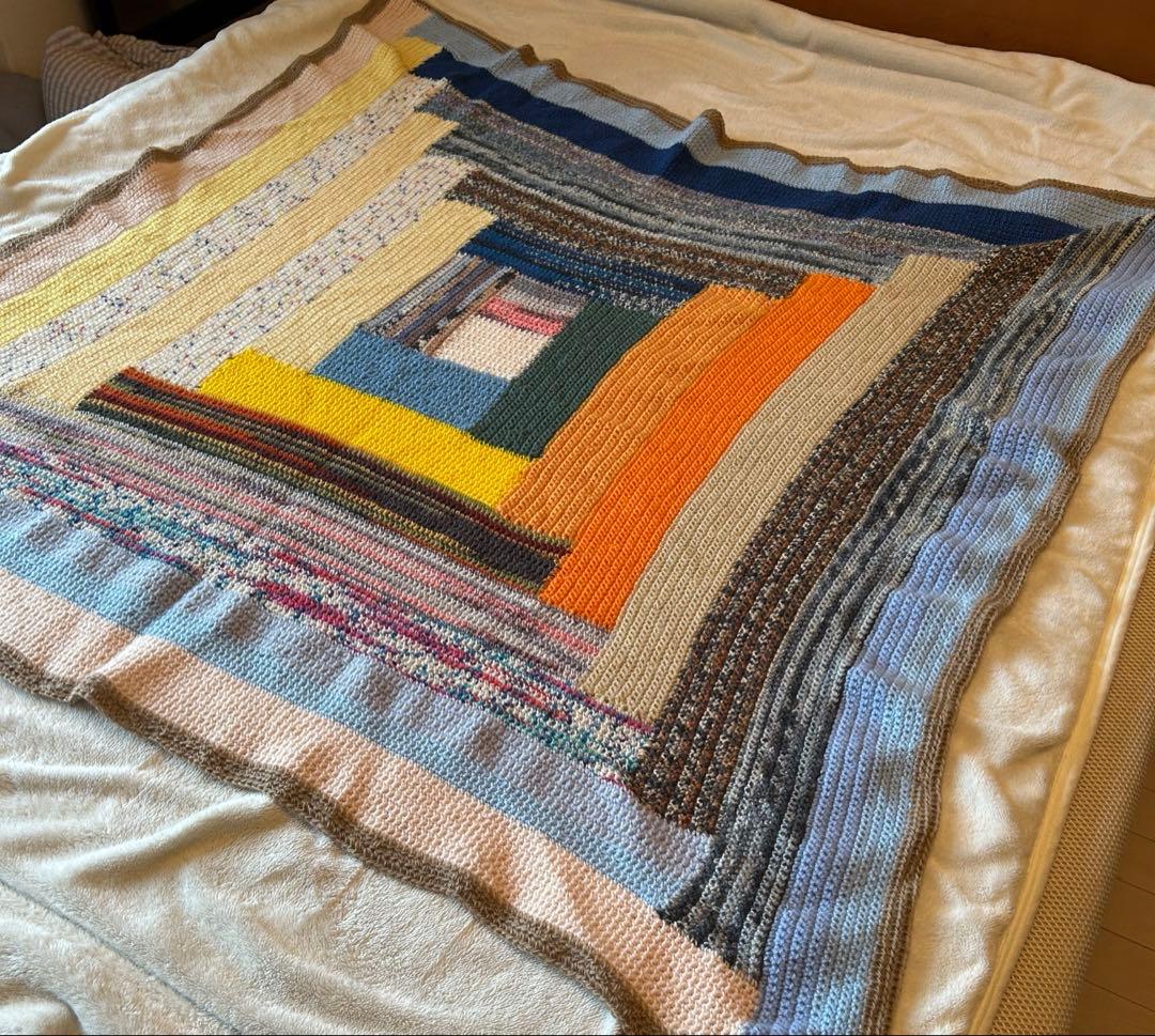 ハンドメイド　編み物　マルチカバー