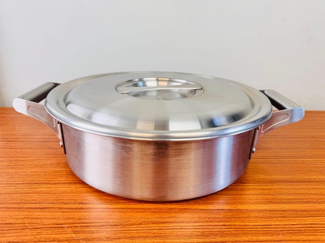 業務用 アルミ両手鍋 36cm 浅型 蓋付き