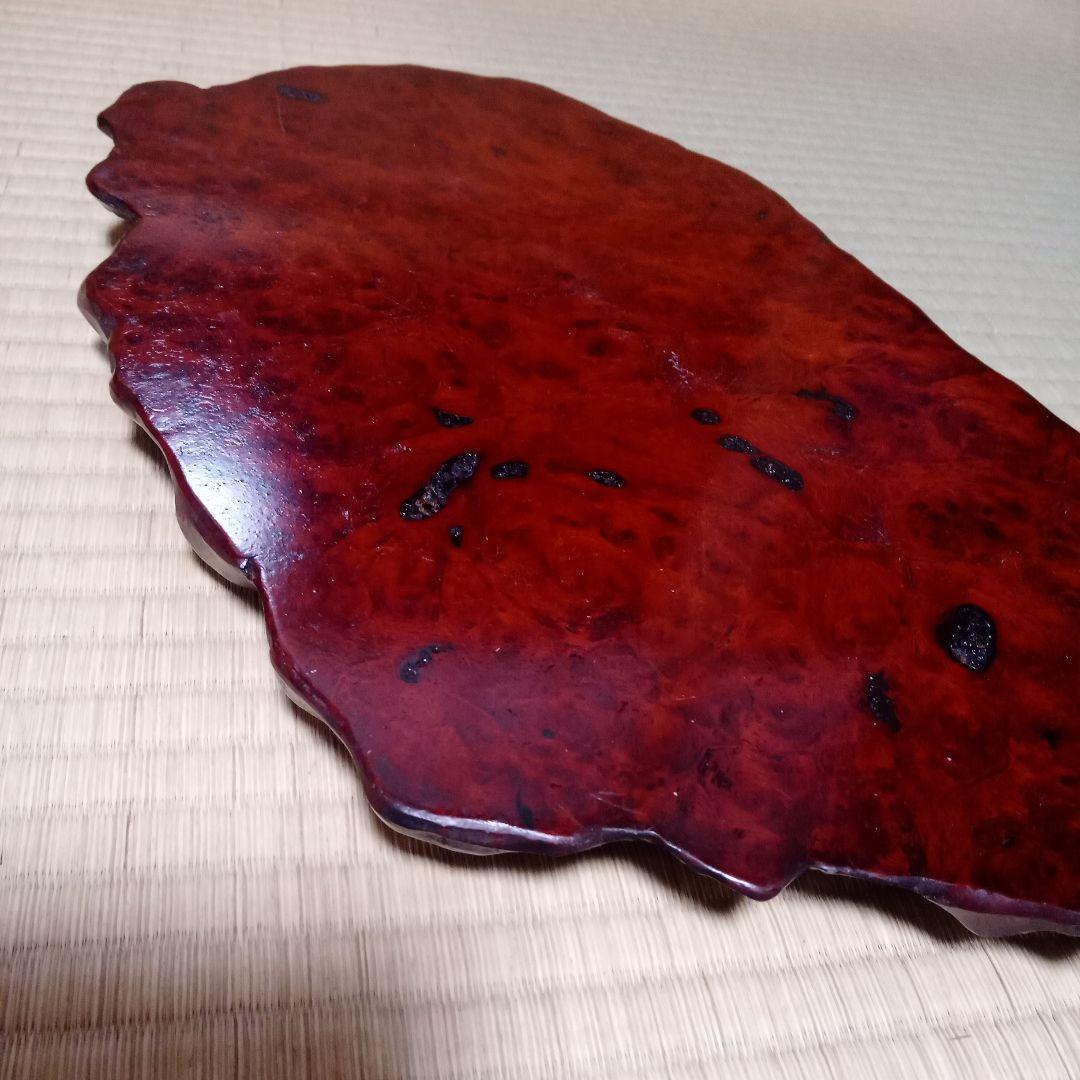 木製 花瓶台 不規則な形状 茶色