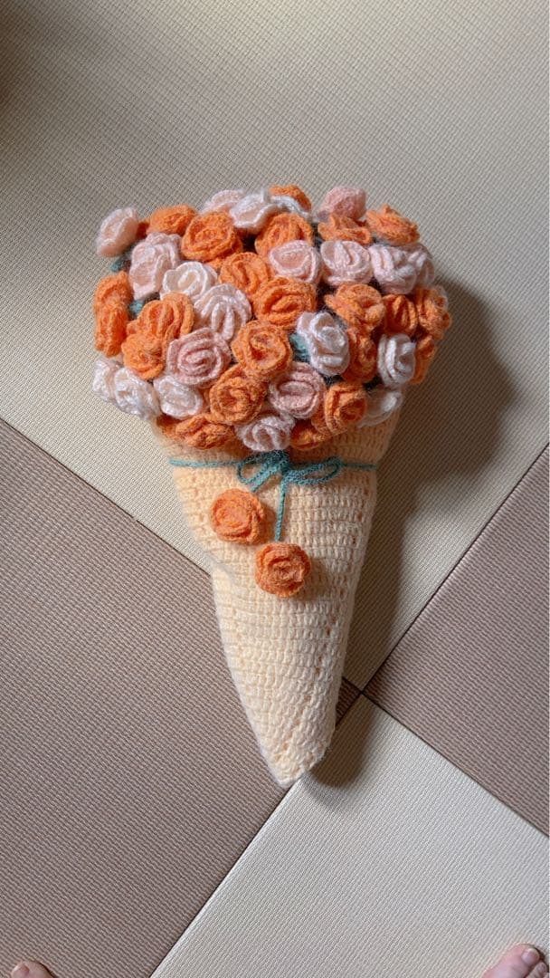 蔷薇の花束ブランケット直径110cm，63本の大きな花ストール
