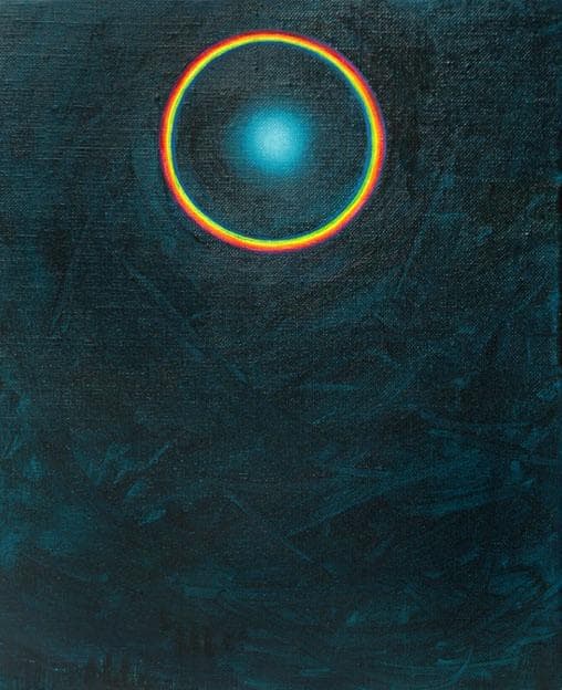 油絵 菅家令子 絵 絵画インテリア額付(白) F3-GB62023 風景祈り希望