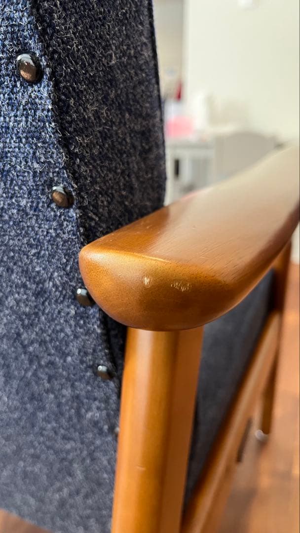 【送料込】カリモク60 Kチェア 1シーター タープブルー