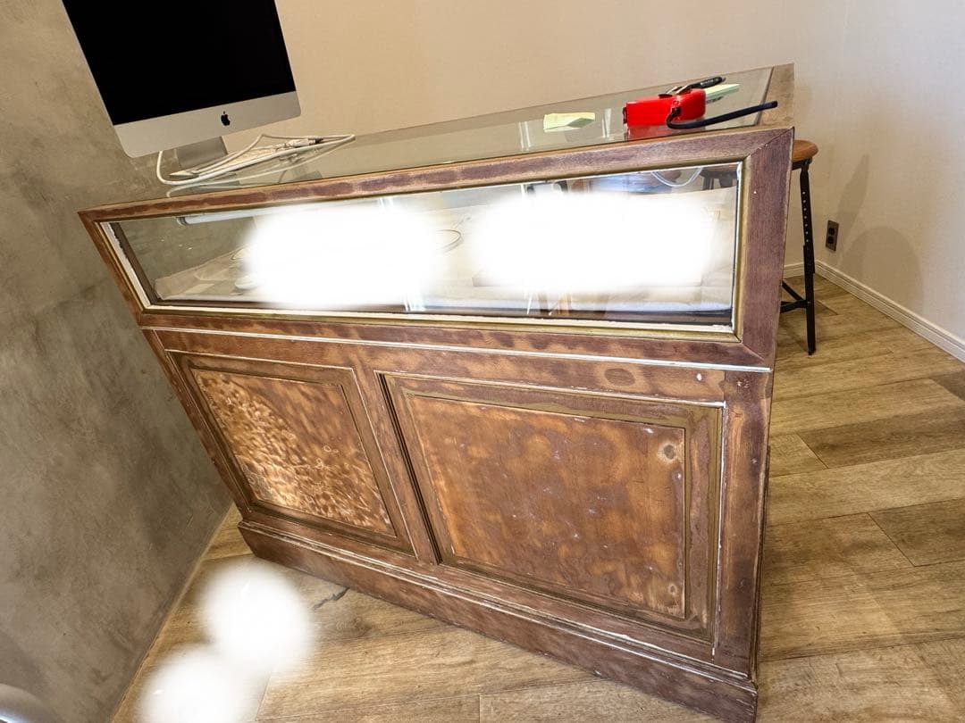 m*c様 アンティーク　ヴィンテージガラスディスプレイキャビネット　ショーケース