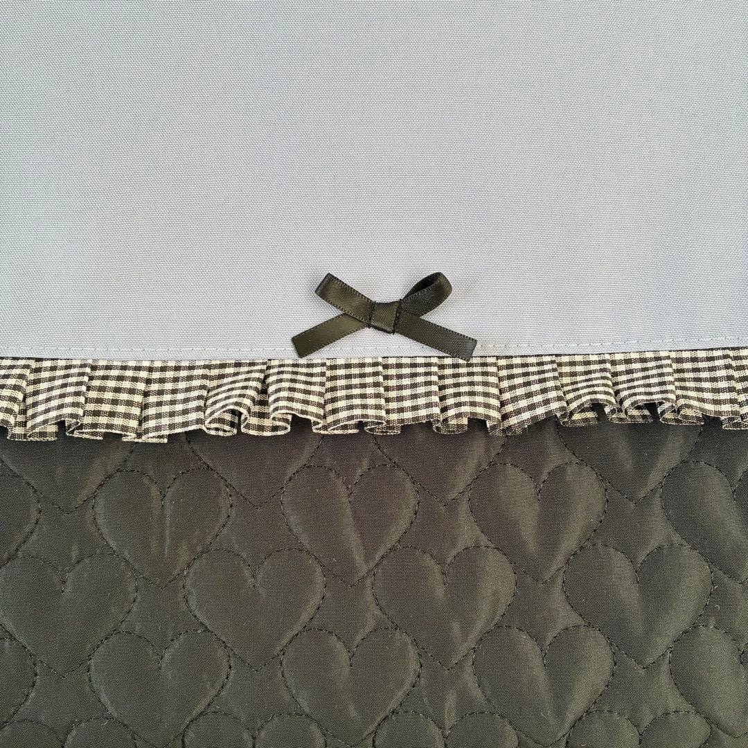 me　入園入学3点セット　お着替え袋M ラベンダー　ブラックハート