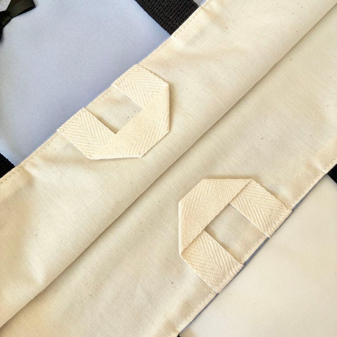 me　入園入学3点セット　お着替え袋M ラベンダー　ブラックハート