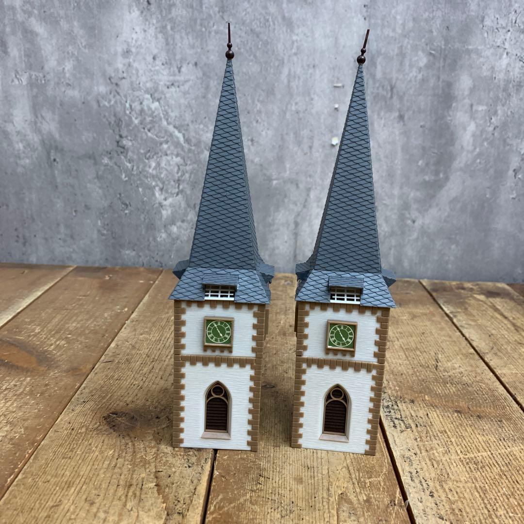 3F 【希少・完成品】HOゲージ ストラクチャー 2点セット「大型教会」＆「ス