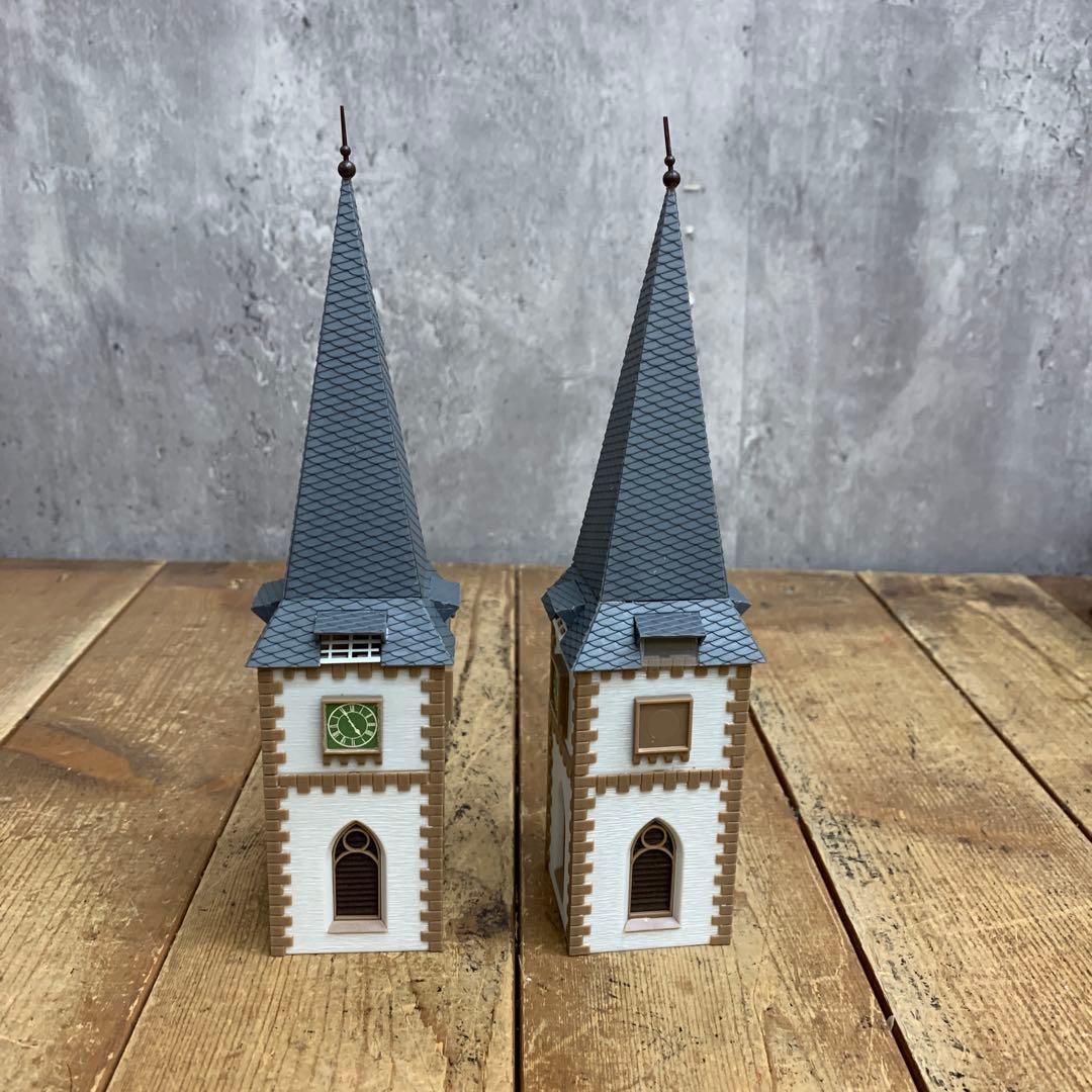 3F 【希少・完成品】HOゲージ ストラクチャー 2点セット「大型教会」＆「ス