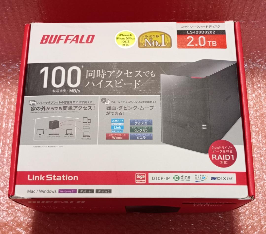 ★【ほぼ未使用】BUFFALO 2TB NAS LS420D0202【送料無料】
