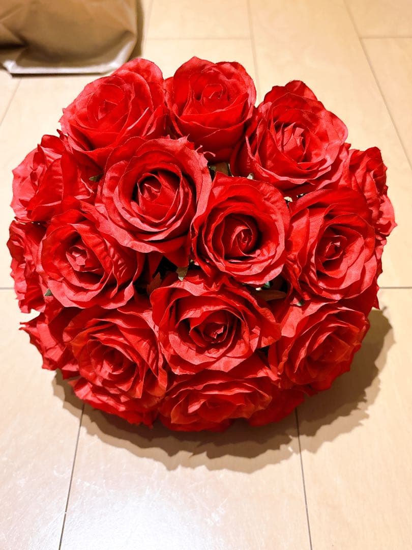 赤 薔薇 ブーケ ブートニア